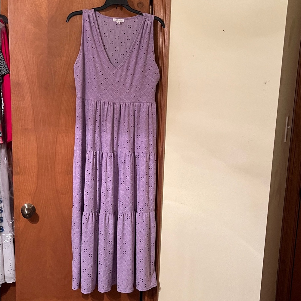 See You Monday Lavender Eyelet Dress
